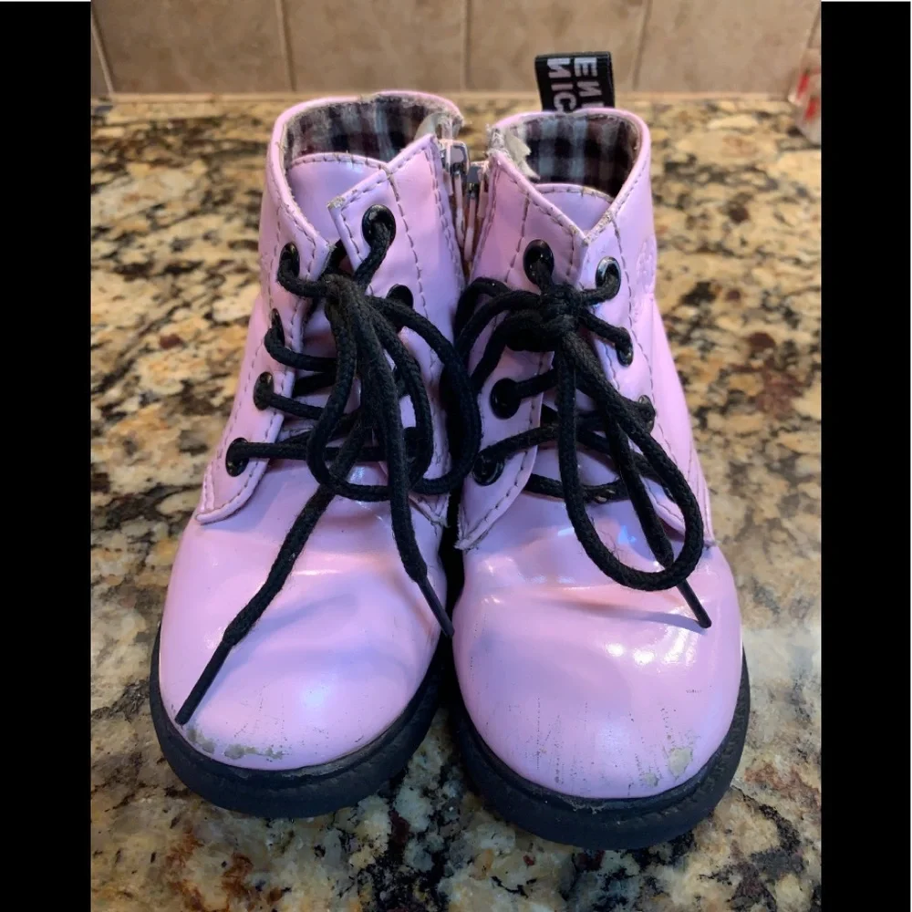 Dinimigi Soft Pink Toddler Ankle Boots